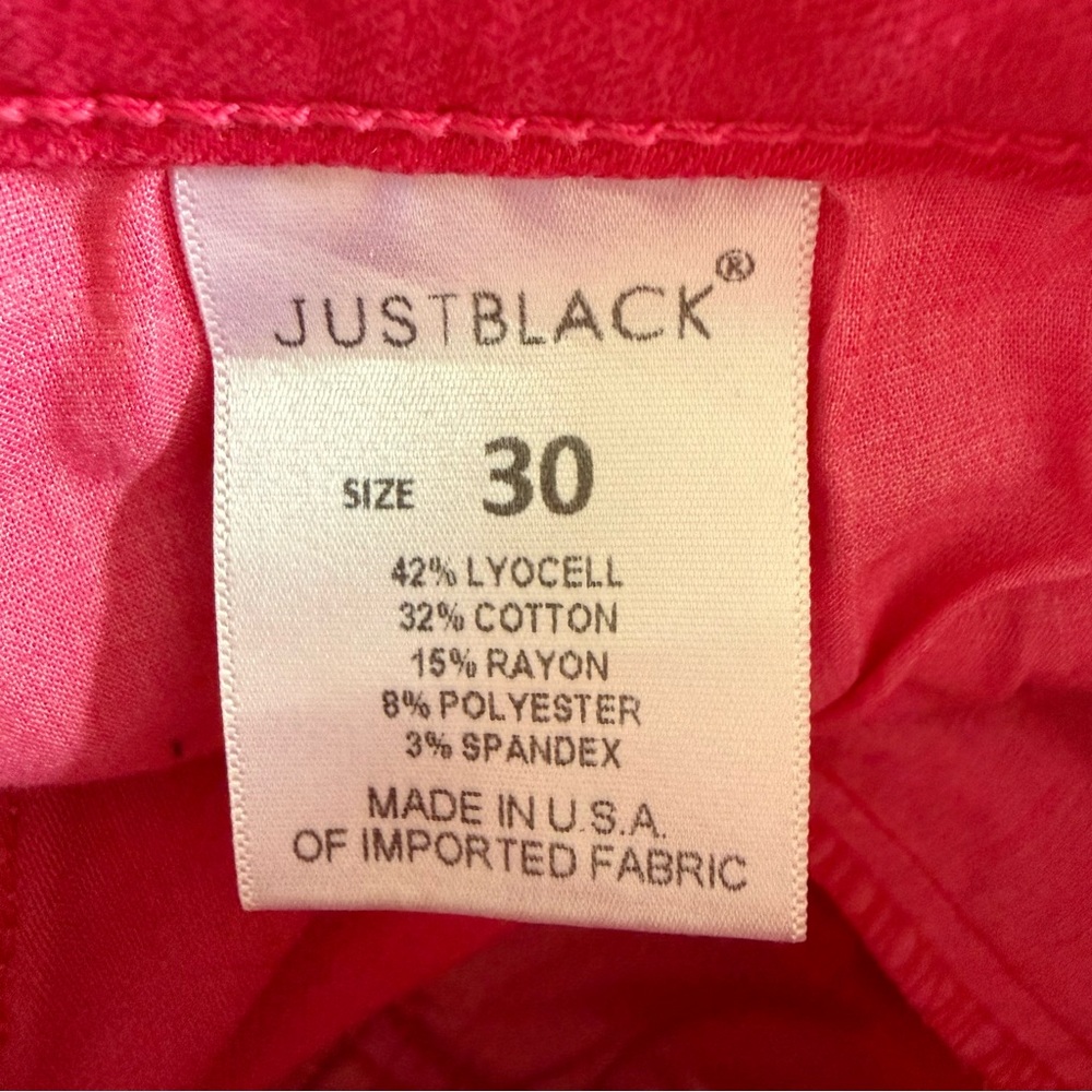 Just Black Hot Pink Magenta Light Fade Denim High-Rise Cropped Jeans Barbiecore - Picture 8 of 11